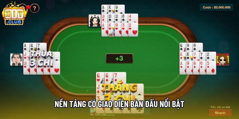 Nền tảng có giao diện bàn đấu nổi bật Nền tảng có giao diện bàn đấu nổi bật