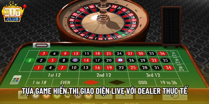 Tựa game hiển thị giao diện live với dealer thực tế Tựa game hiển thị giao diện live với dealer thực tế
