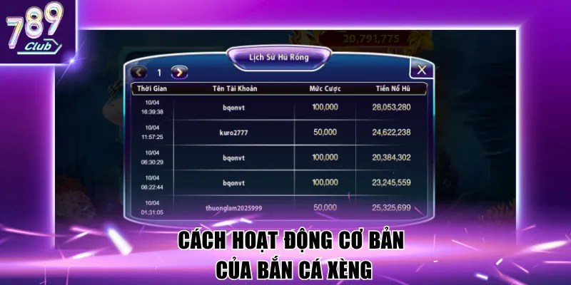 Cách hoạt động cơ bản của bắn cá xèng