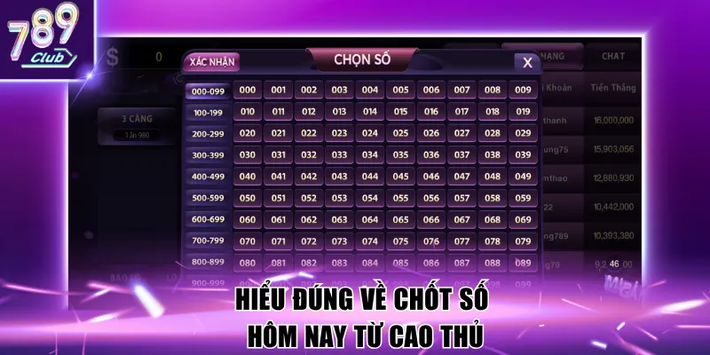 Hiểu đúng về chốt số hôm nay từ cao thủ