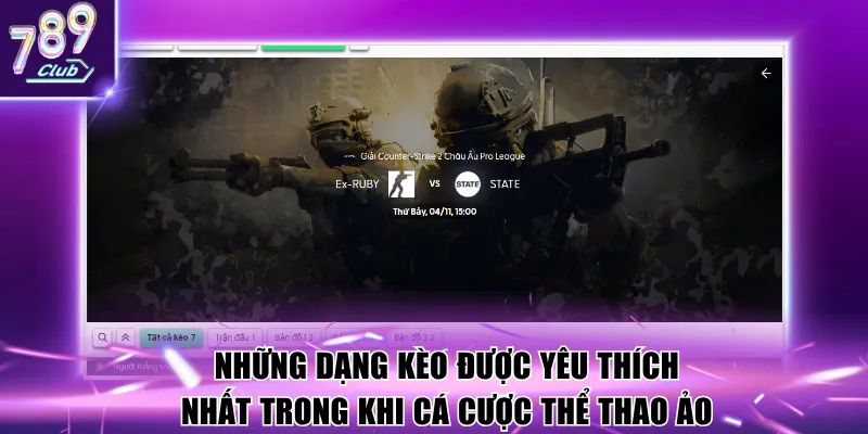 Những dạng kèo được yêu thích nhất trong khi cá cược thể thao ảo