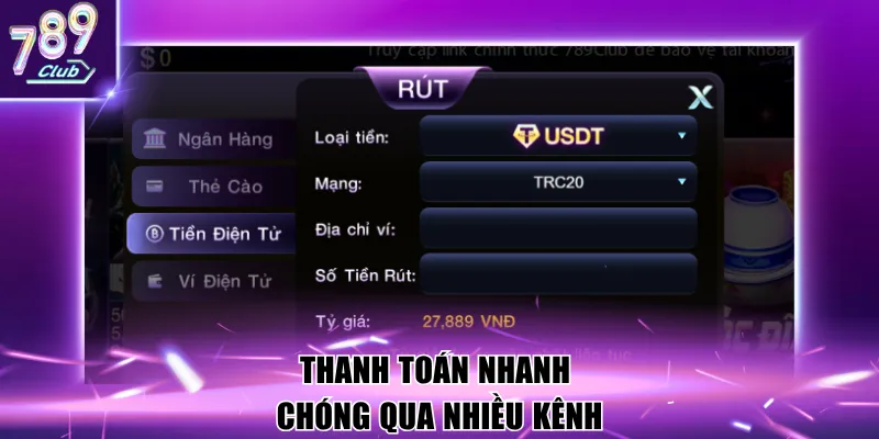 Thanh toán nhanh chóng qua nhiều kênh
