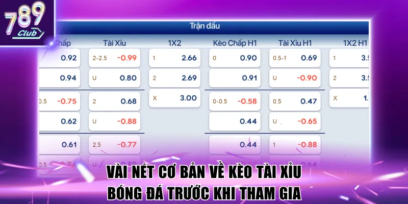 Vài nét cơ bản về kèo tài xỉu bóng đá trước khi tham gia